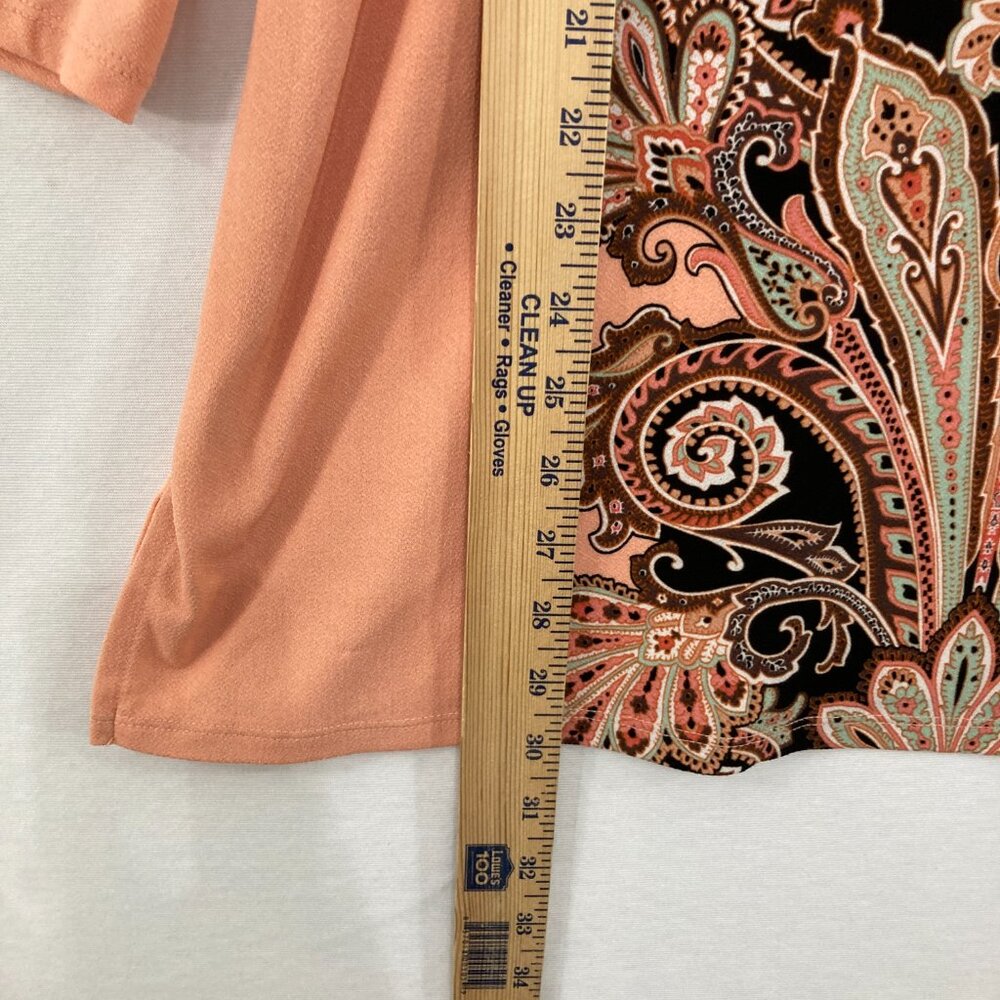 Jm Collection Size Xl Orange Multi Color Abstract… - image 5